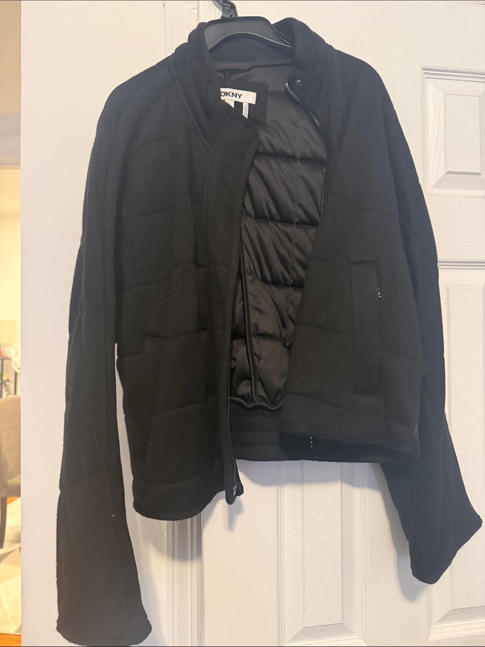 DKNY Black Quilted Puffer Jacket